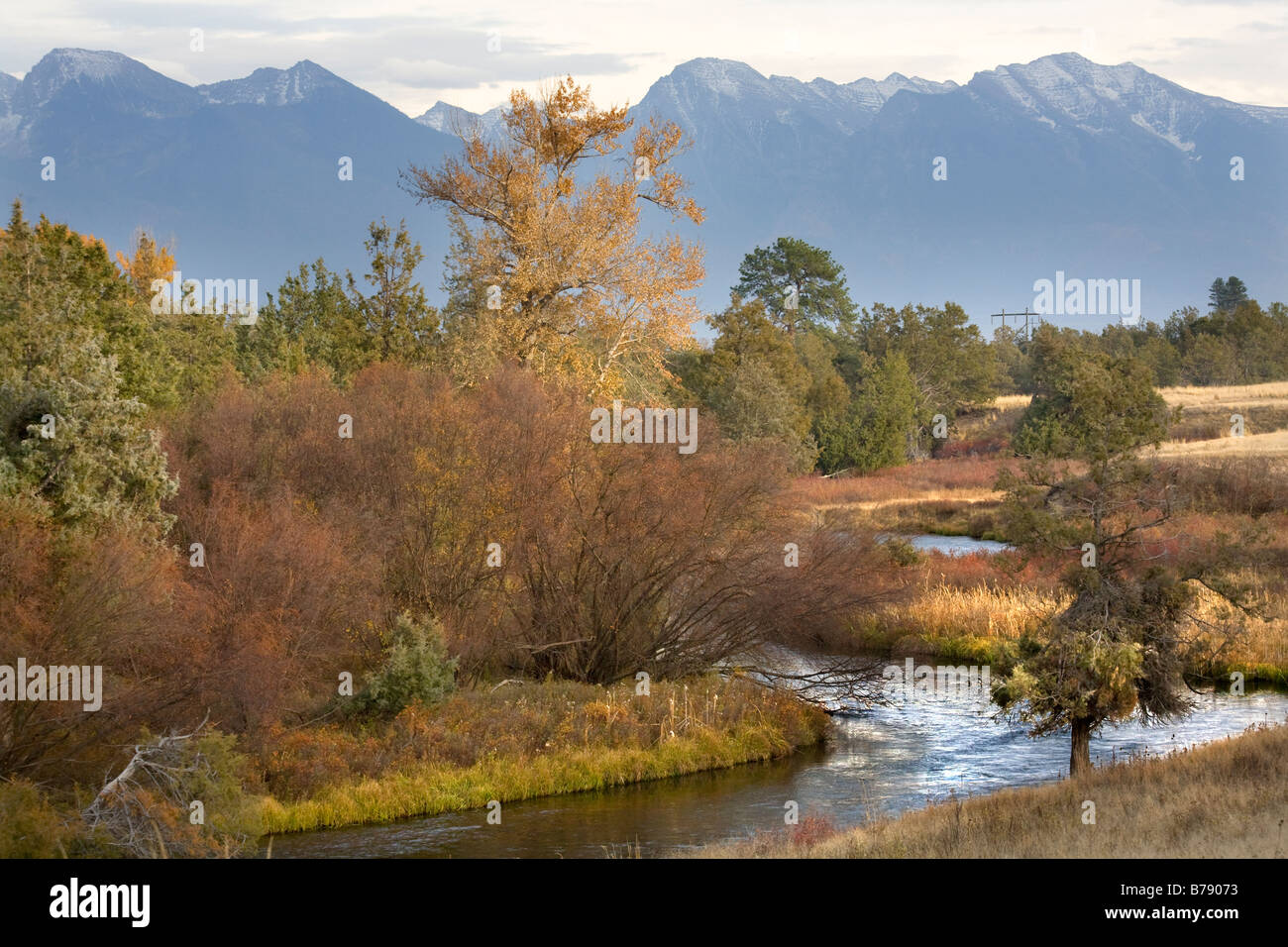 River Reflections Fall Colors Snow Mountains National Bison Range