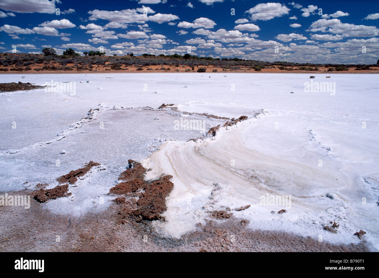 Salt lake in the outback, Southern Australia, Australis Stock Photo