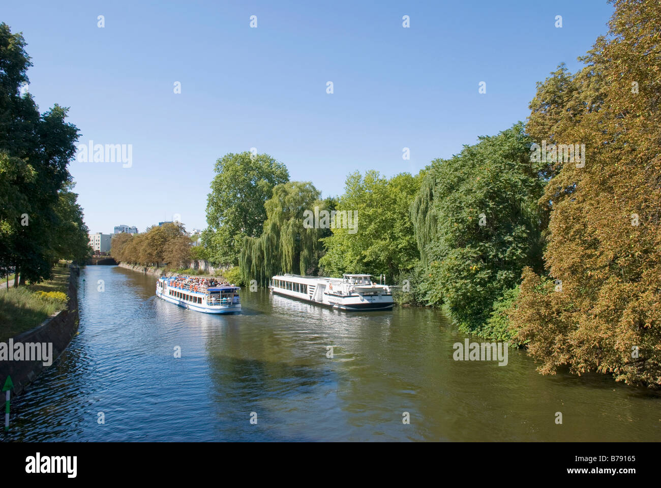 Germany, Berlin, Pleasure boat on a canal Stock Photo - Alamy