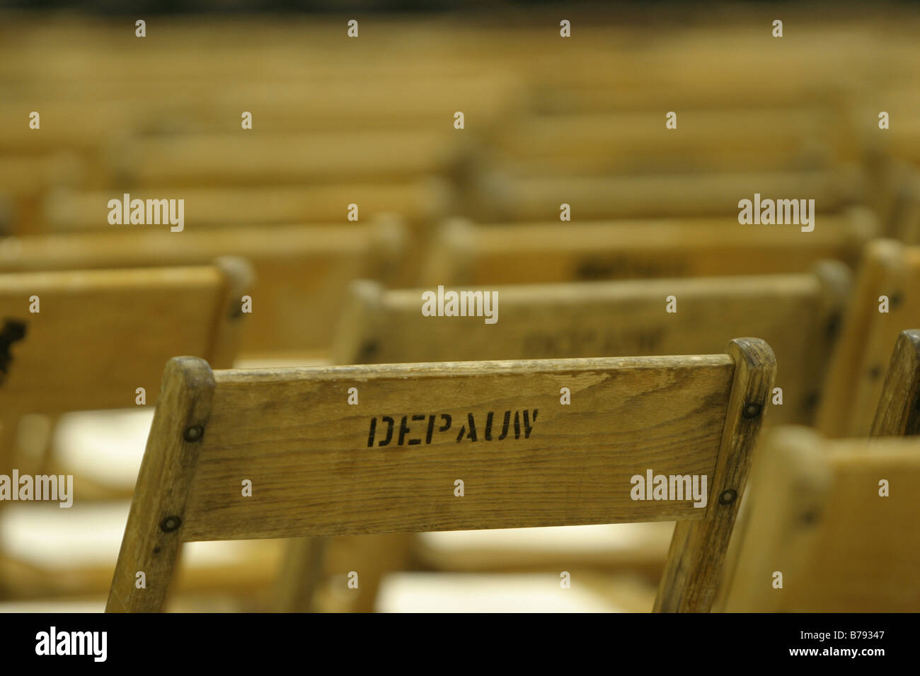 Chairs at DePauw University graduation Stock Photo Alamy