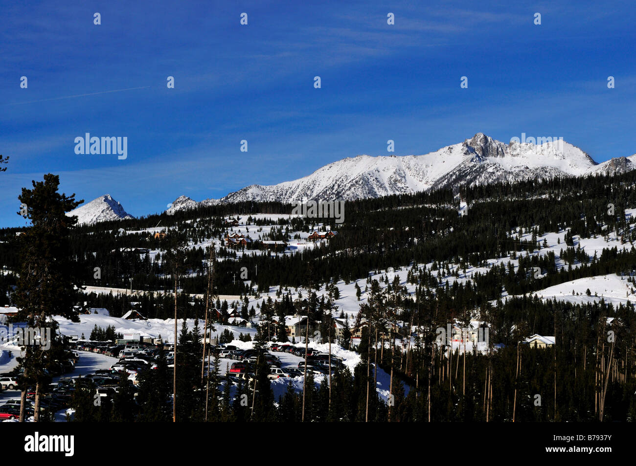 Big sky ski resort montana usa stock photo alamy