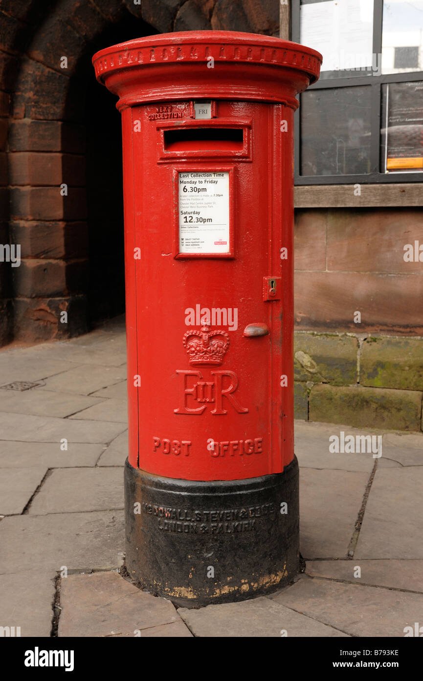 Red post box Stock Photo