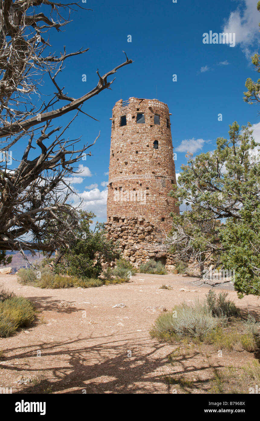 Desert View stone watchtower Grand Canyon Arizona USA Stock Photo - Alamy