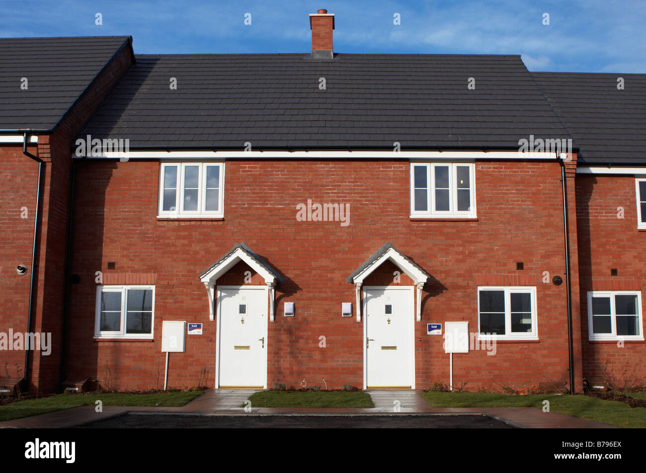 New Build Bovis Homes Sold at development in Cheltenham Stock Photo