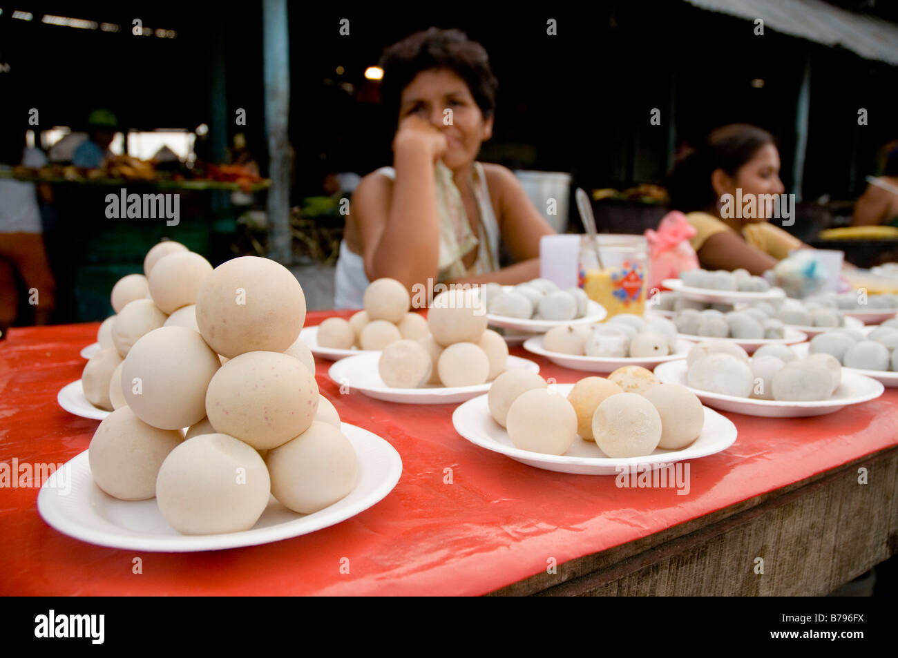 Amazon River turtle eggs for sale Bellavista, Nanay market Iquitos