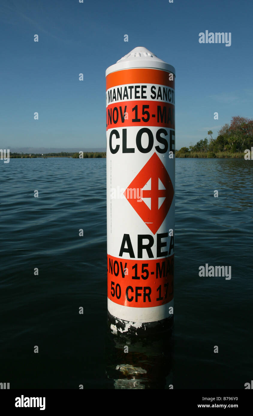 buoy Manatee sanctuary Crystal river florida Stock Photo - Alamy