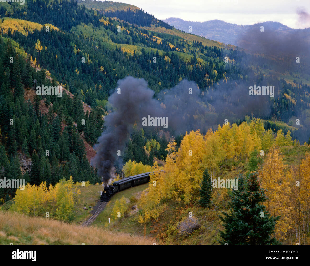 The Cumbres and Toltec Scenic Railroad, en route from Chama, New Mexico ...
