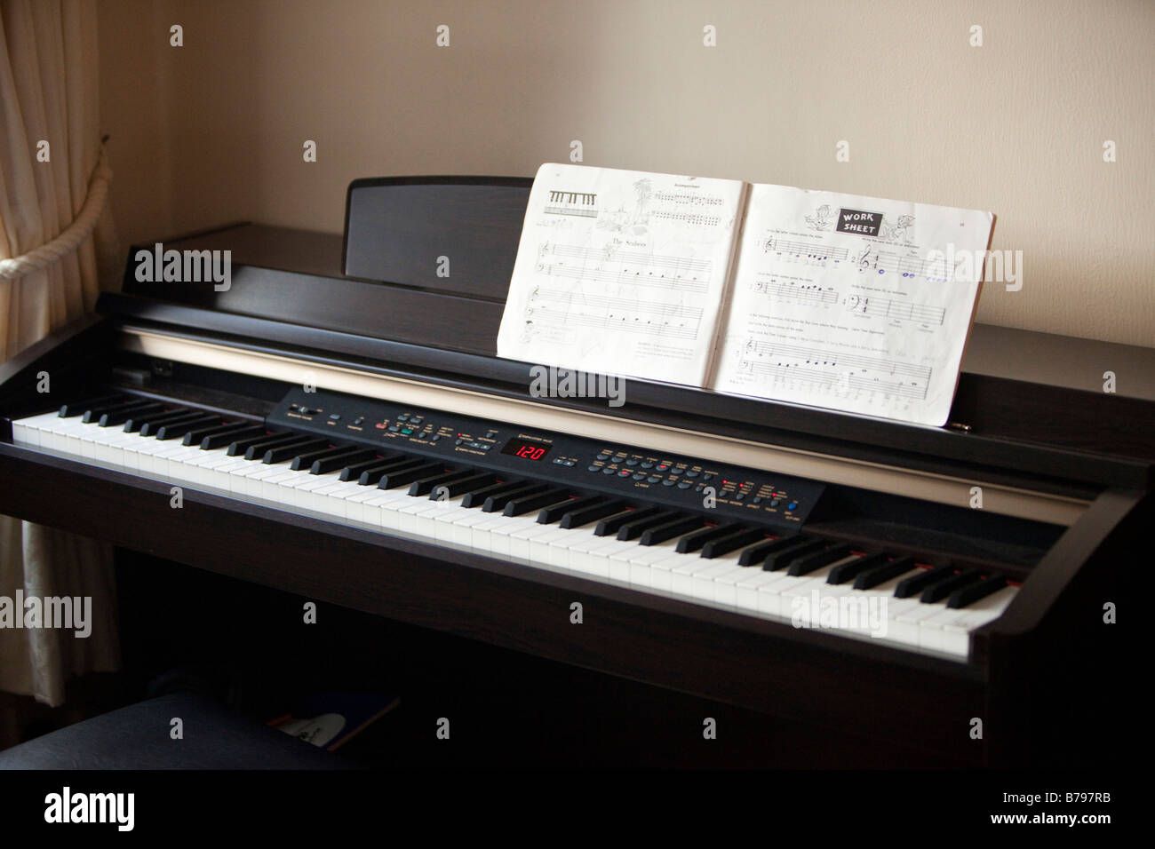 electronic piano keyboard Stock Photo