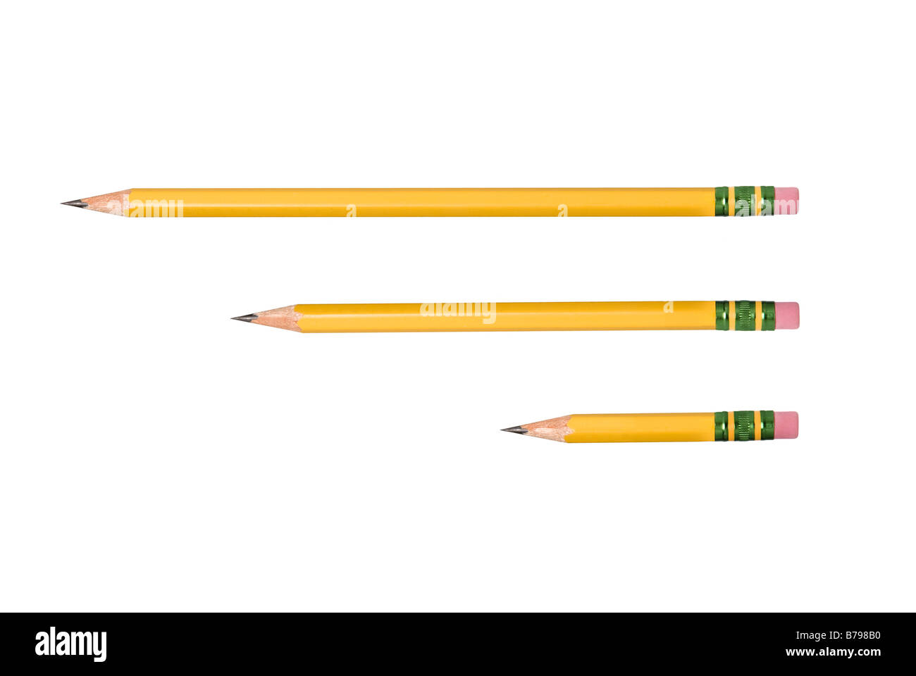 An isolated unused freshly sharpened pencil for use in any school or writing inference Stock Photo