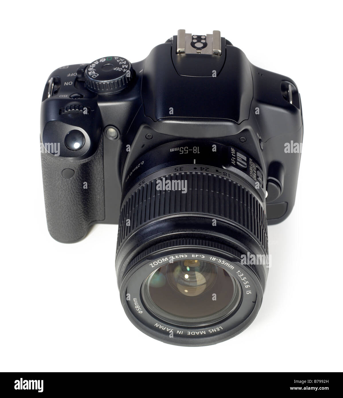 Black digital SLR camera single lens reflex lens Stock Photo
