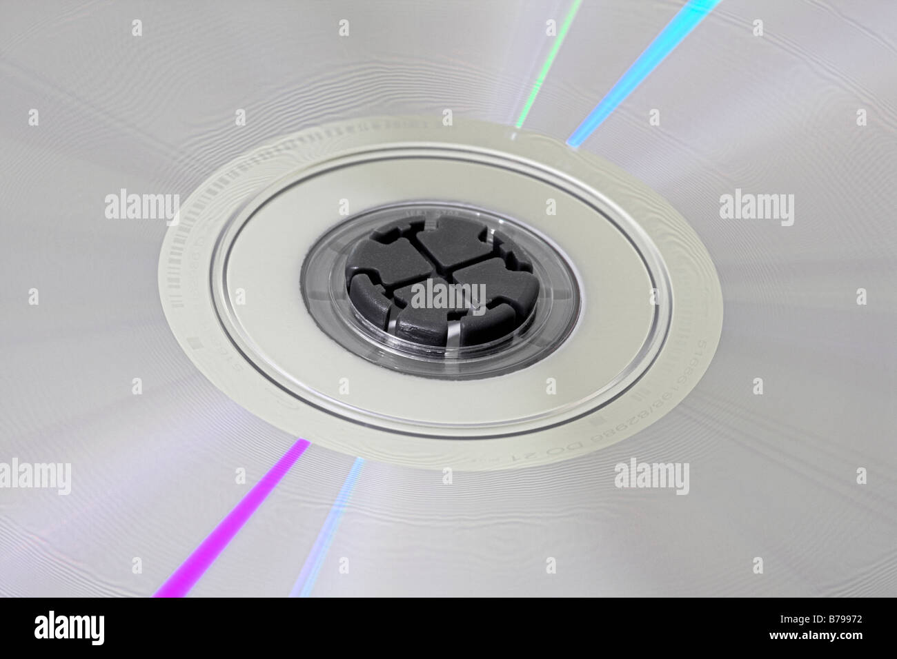 DVD digital versatile disk, center, locked in case, macro Stock Photo