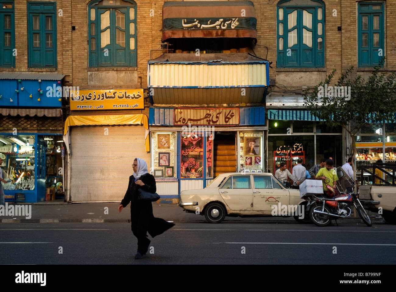 tehran street scene in teheran, iran Stock Photo Alamy