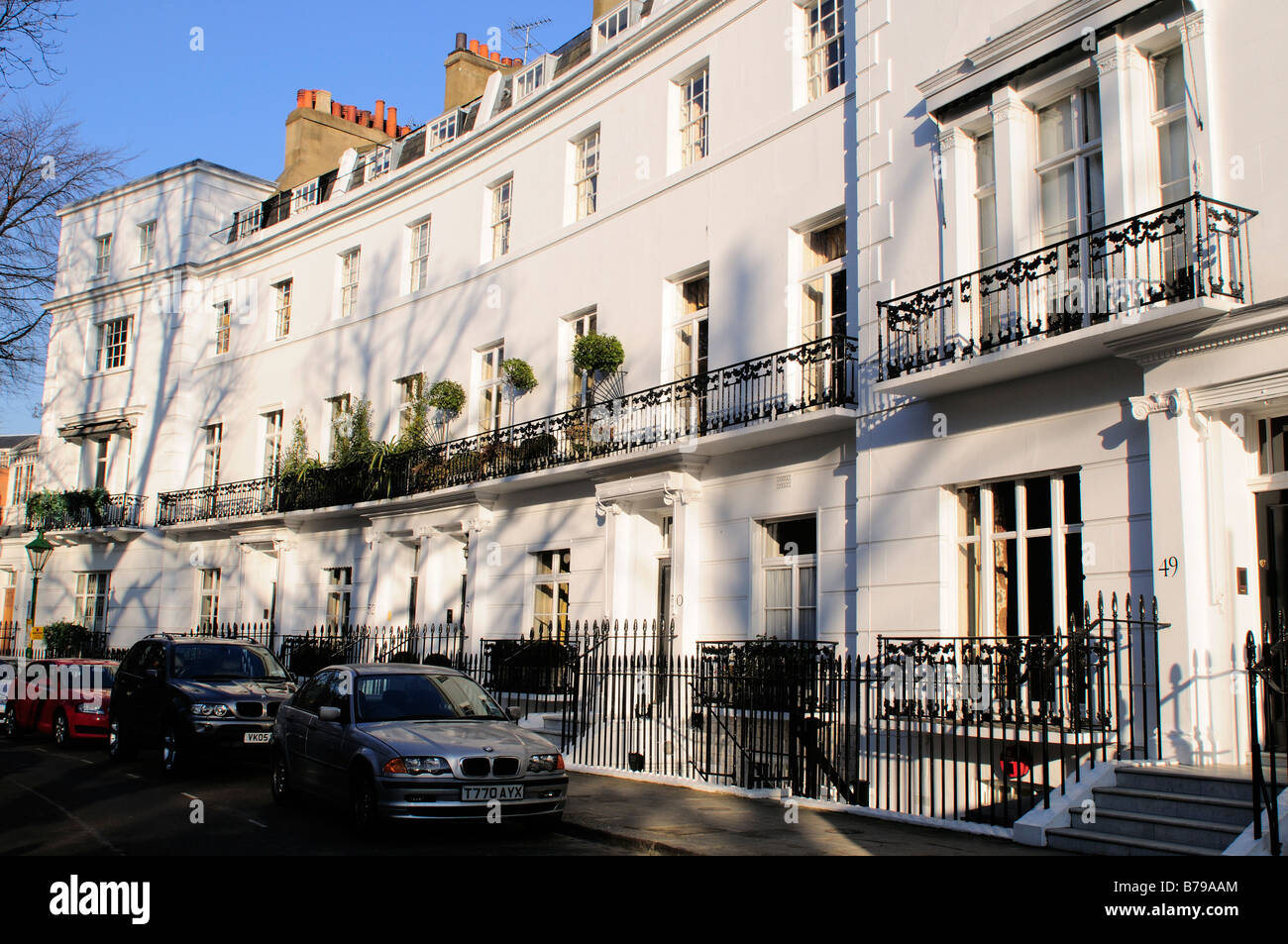 Apartment blocks and town houses in Egerton Crescent Chelsea London SW3