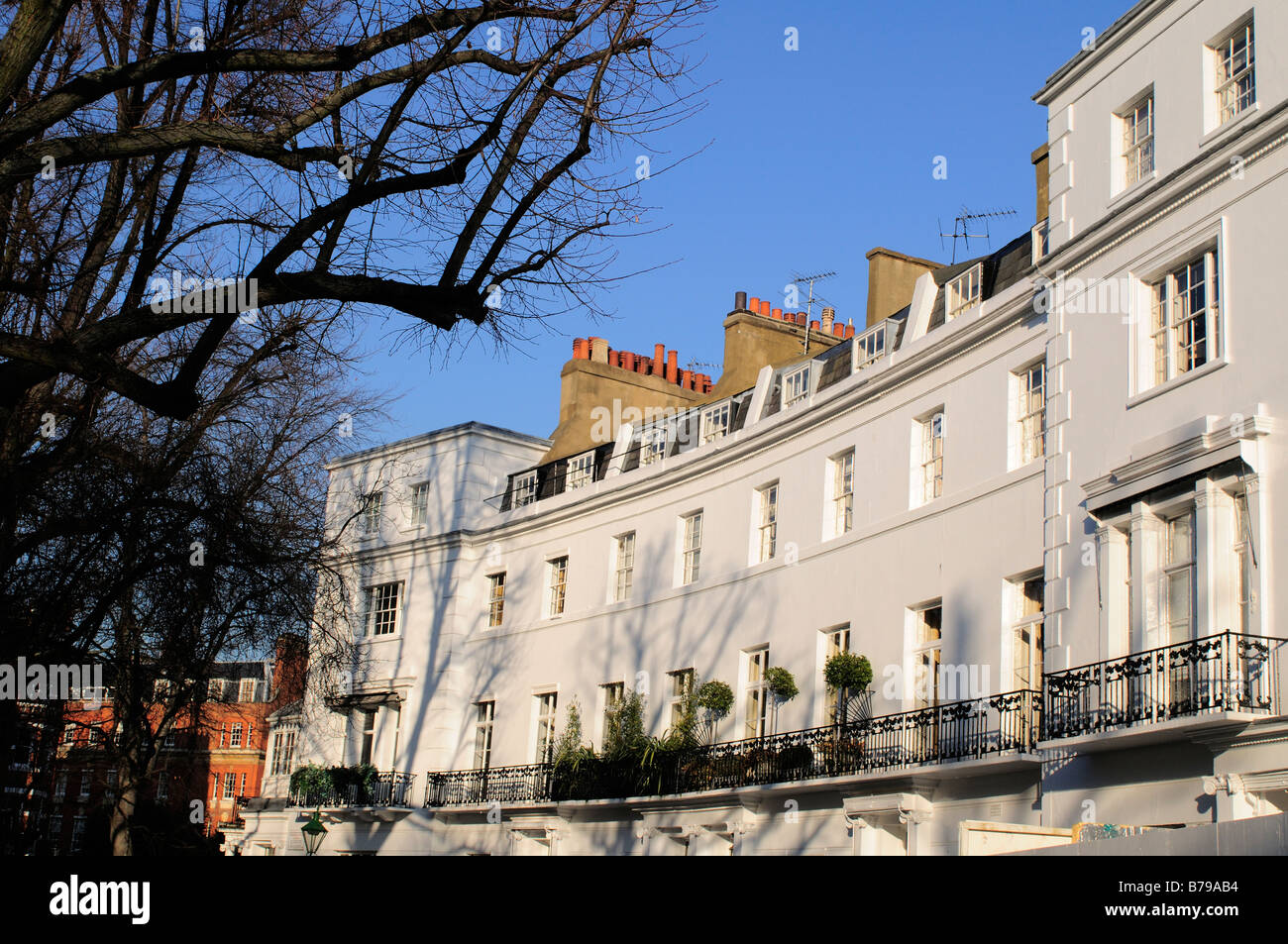Apartment blocks and town houses in Egerton Crescent Chelsea London SW3