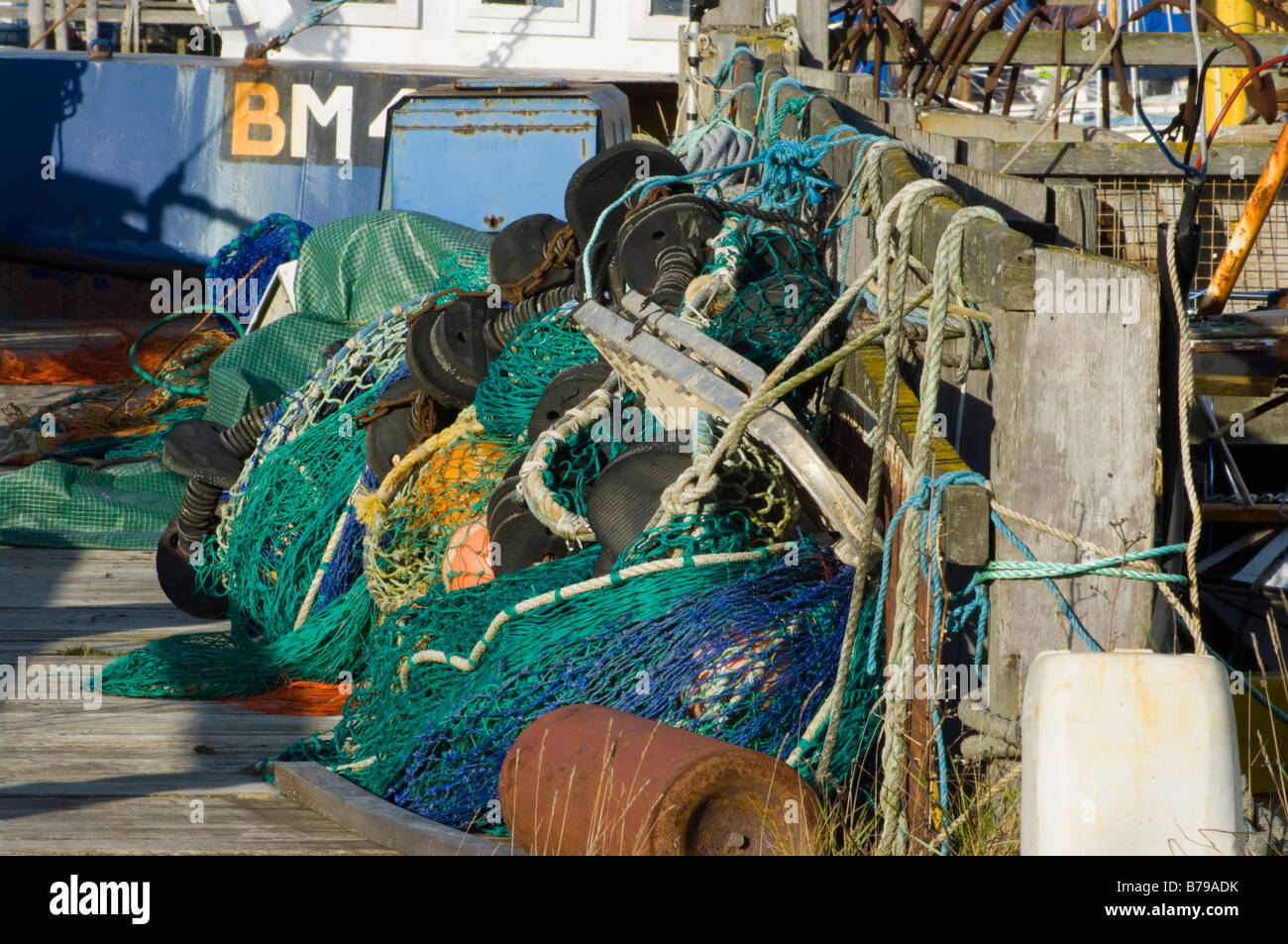 Fishermans Commercial Fishing Nets Stock Photo Alamy
