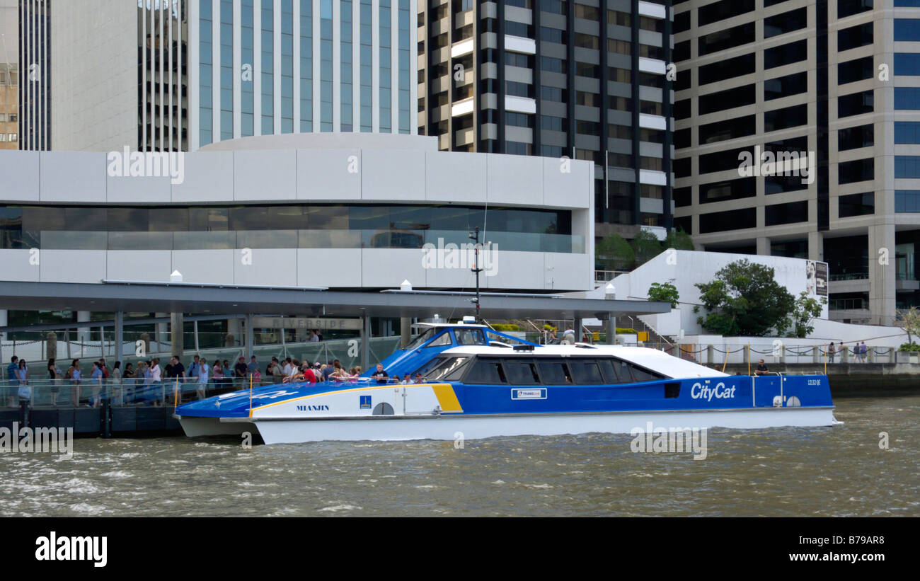 CityCat ferry on Brisbane River, Brisbane, Australia Stock Photo