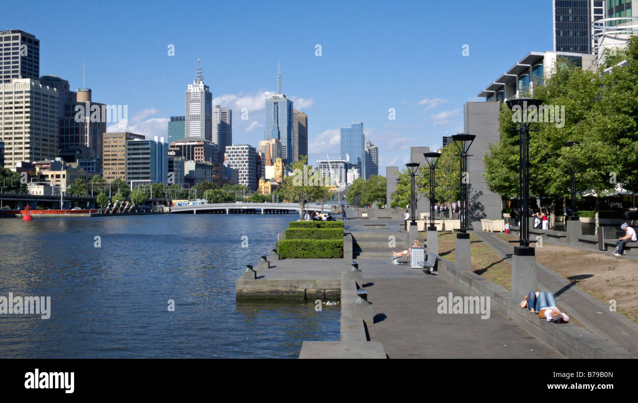 Yarra Promenade at Yarra River, Southbank, Melbourne, Australia Stock Photo Alamy
