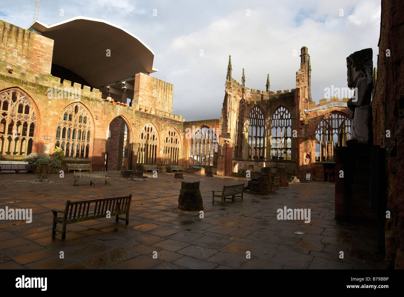The remains of Coventry cathedral Stock Photo