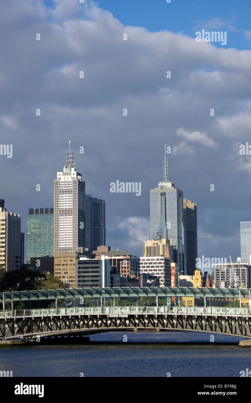 Spencer Street Bridge at Yarra River, Melbourne, Australia Stock Photo