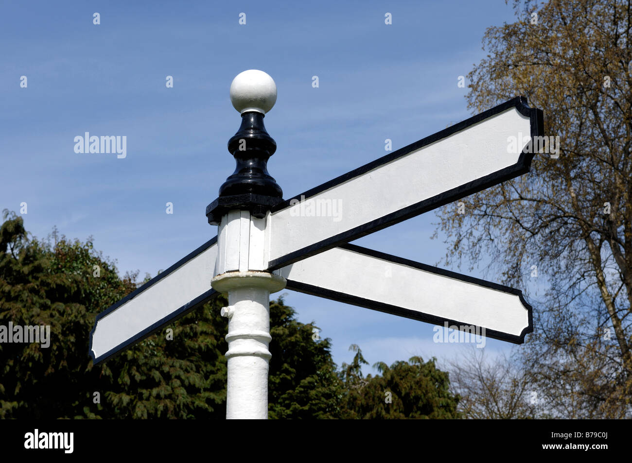 Blank road sign Stock Photo