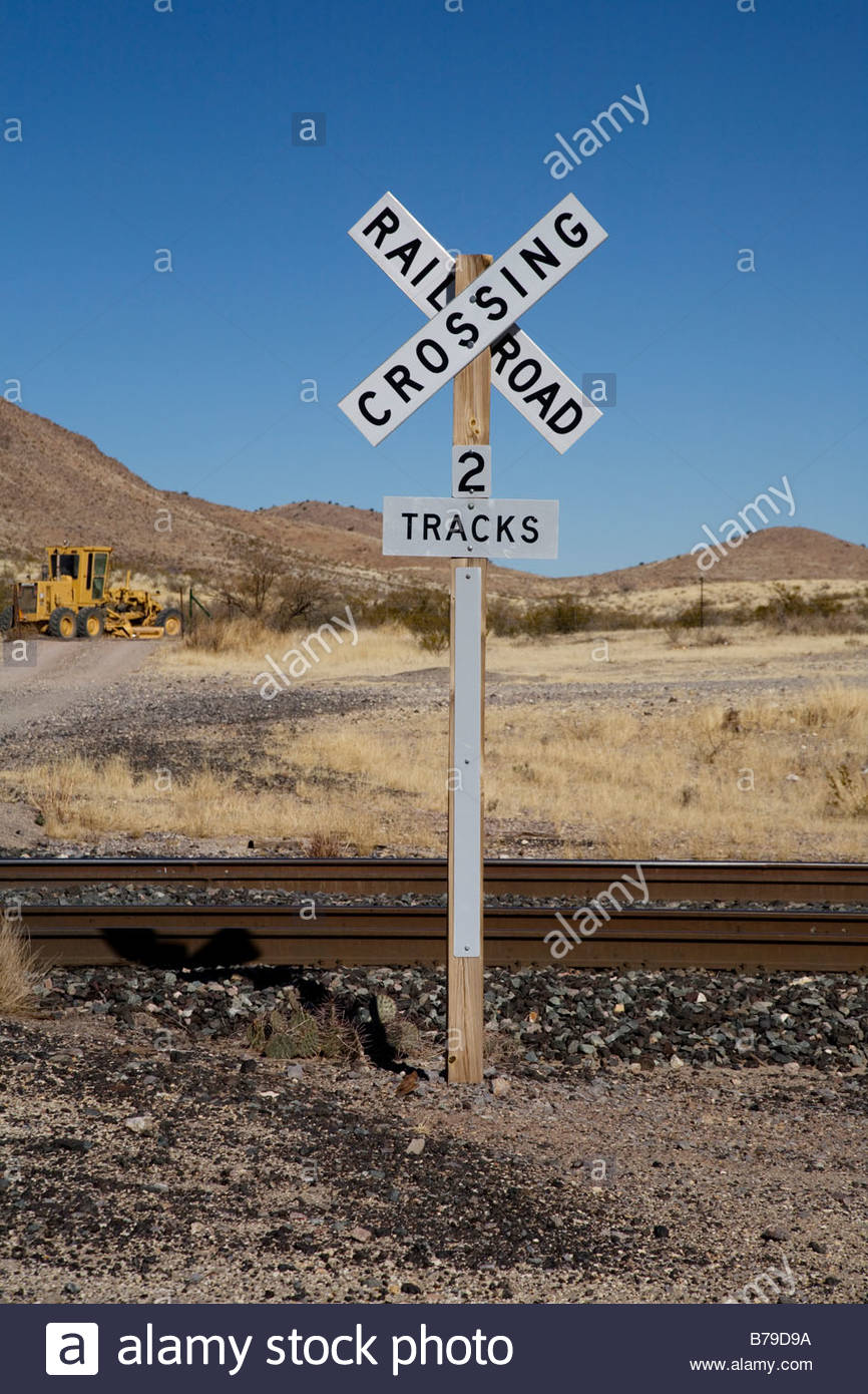 Unguarded Railroad Crossing Sign Stock Photo Alamy