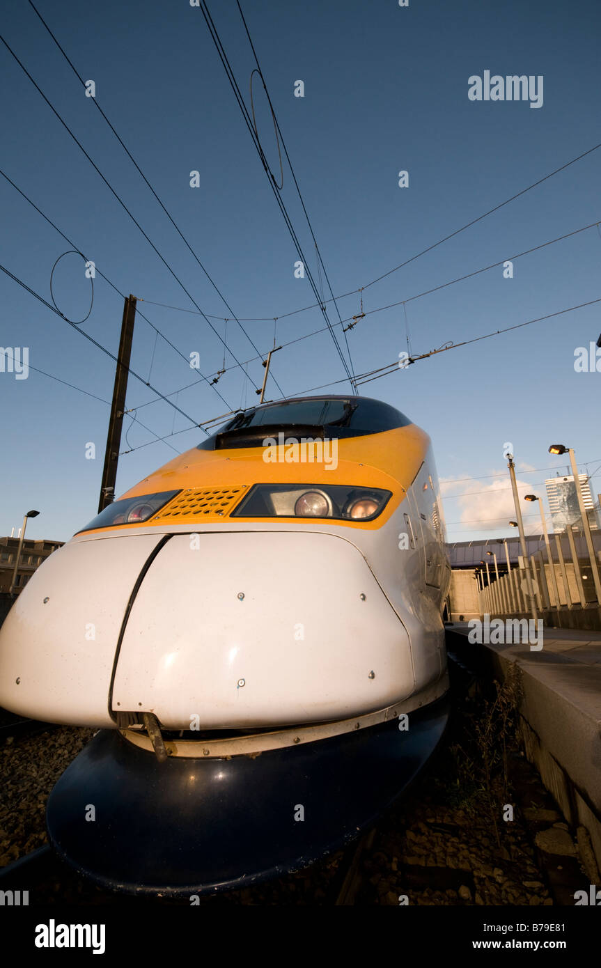 Eurostar Train At Brussels Midi Terminal Stock Photo