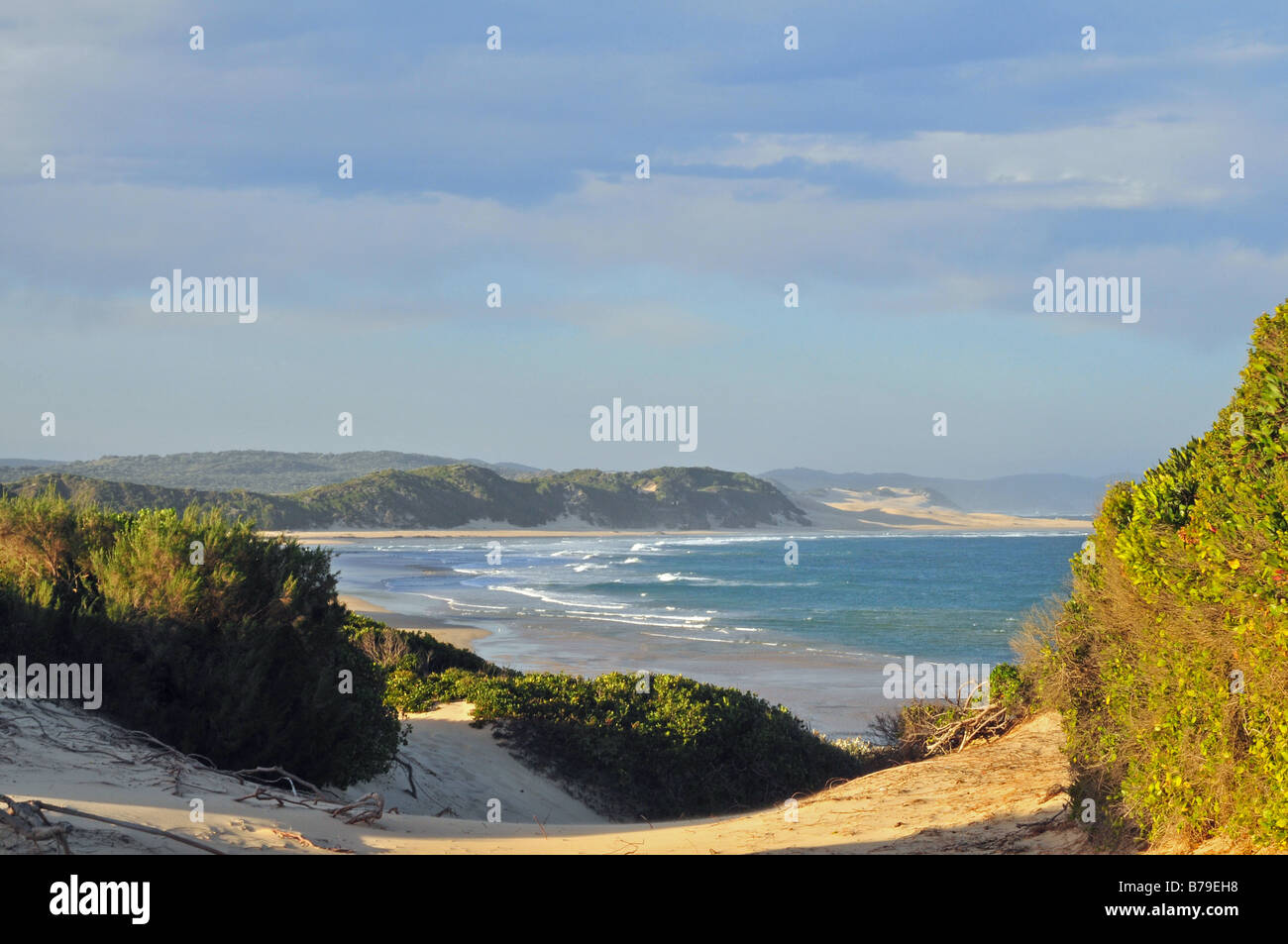The Sunshine Coast at KentononSea, South Africa, looking east across