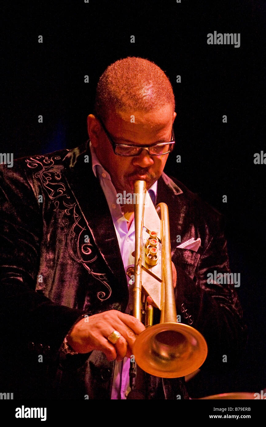 TERENCE BLANCHARD plays trumpet at the 51st MONTEREY JAZZ FESTIVAL MONTEREY CALIFORNIA Stock Photo
