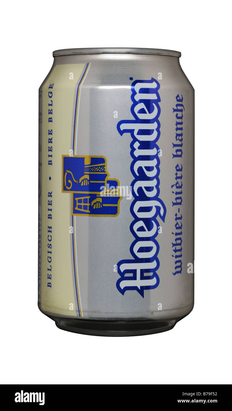 Hoegaarden Beer Larger Tin Can Stock Photo Alamy