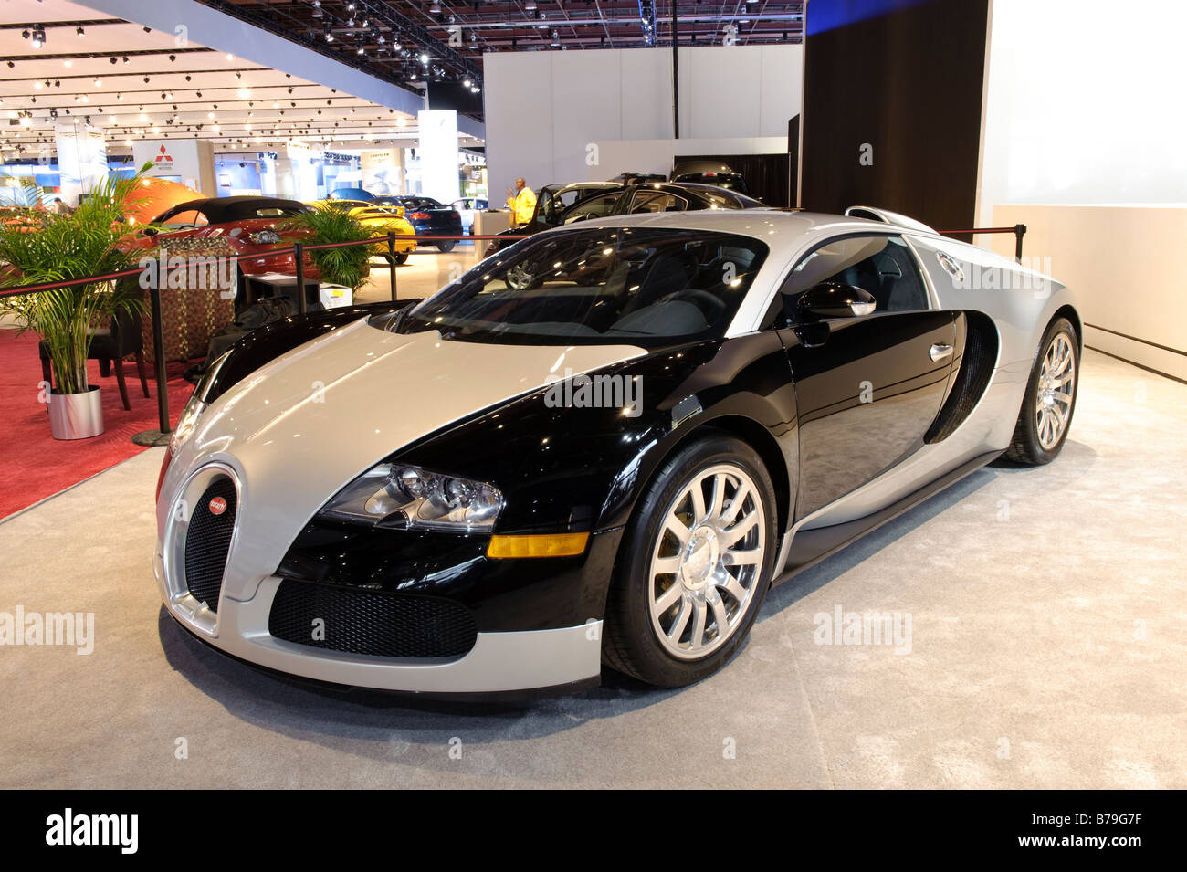 Bugatti Veyron EB 16.4 at the 2009 North American International Auto Show in Detroit Michigan USA. Stock Photo