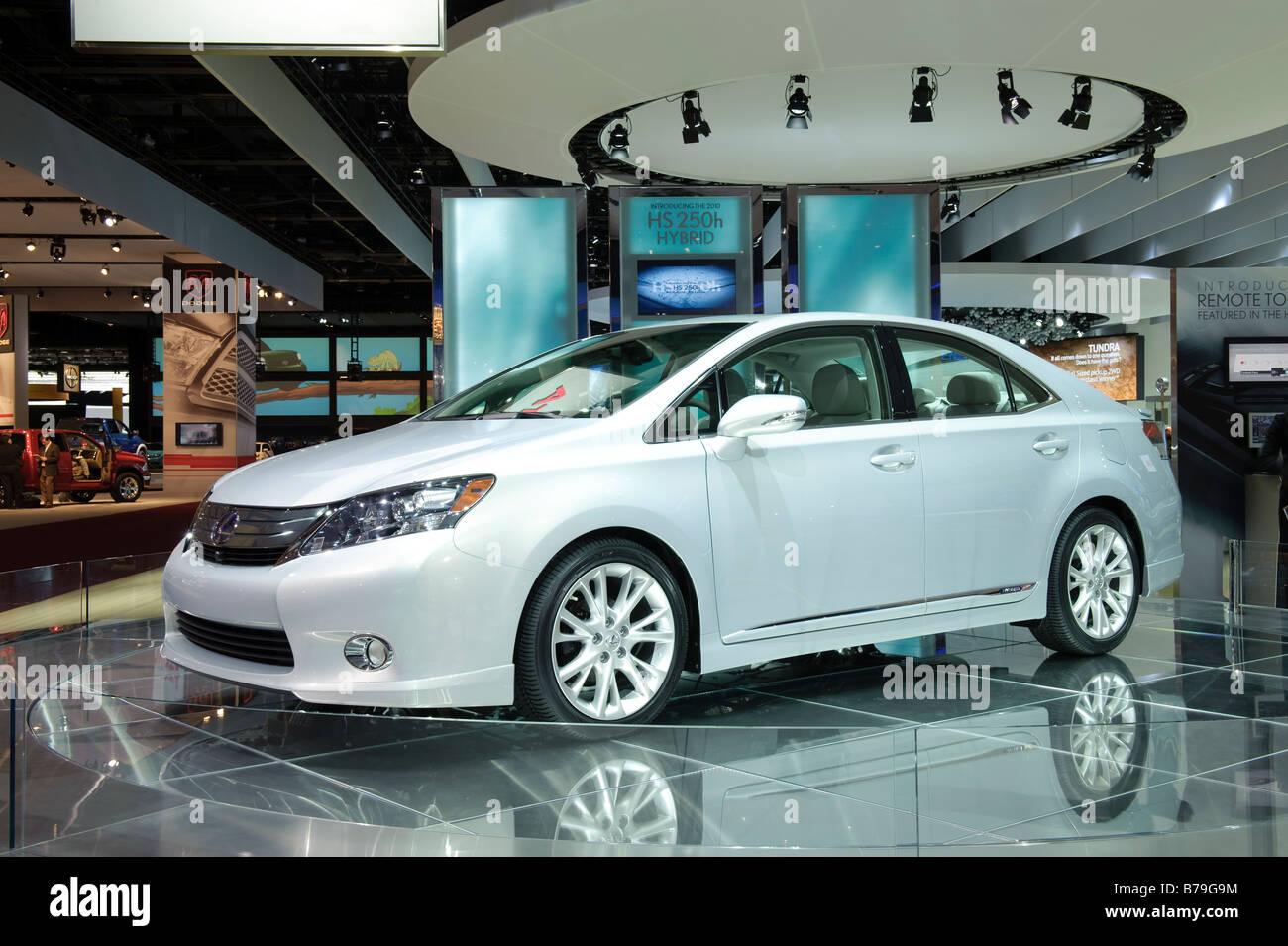 2010 Lexus HS 250h hybrid car at the 2009 North American International Auto Show in Detroit Michigan USA Stock Photo