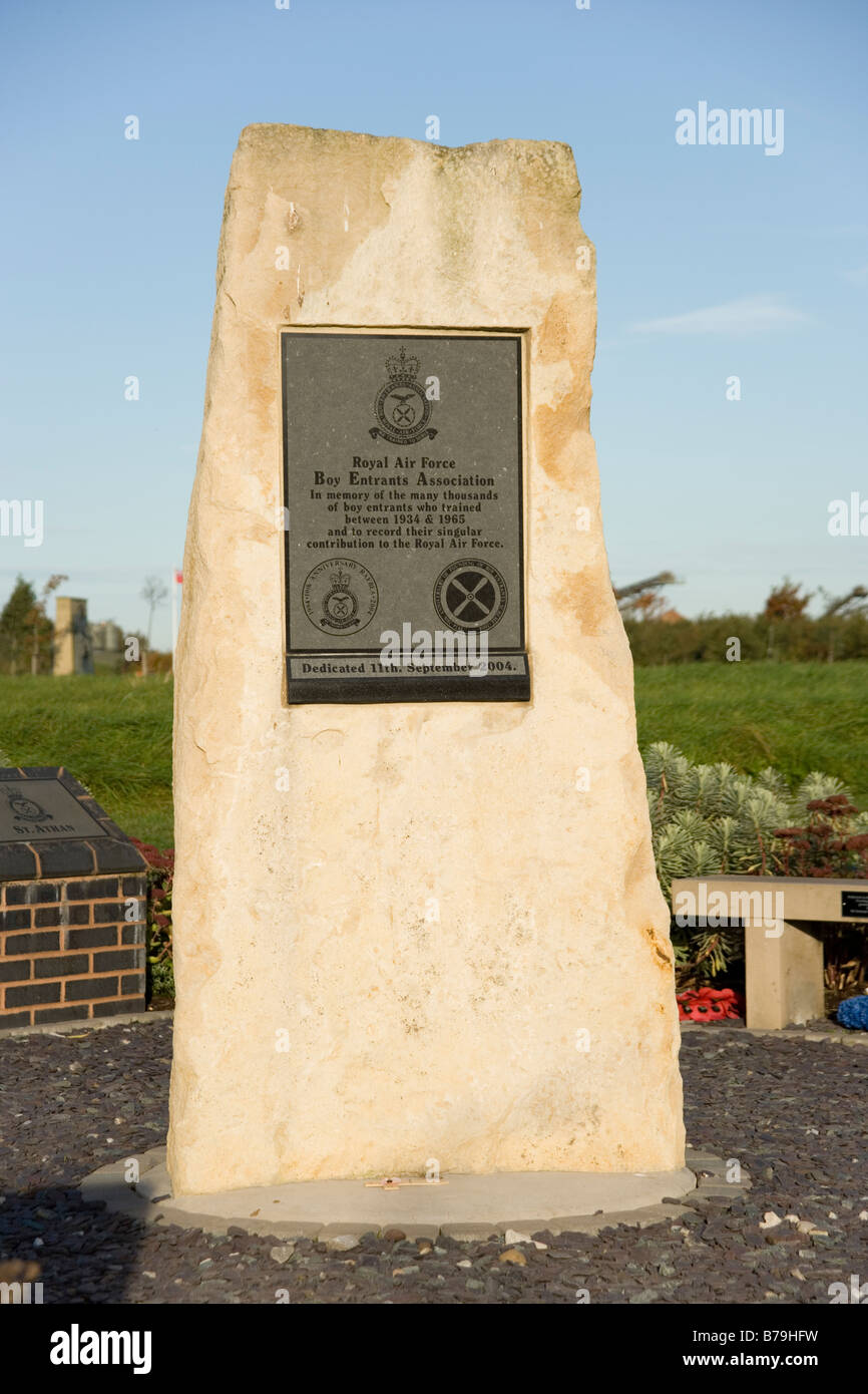 Royal Air Force Boy Entrants Memorial at the National Memorial Arboreteum at Alrewas in Staffordshire, England Stock Photo