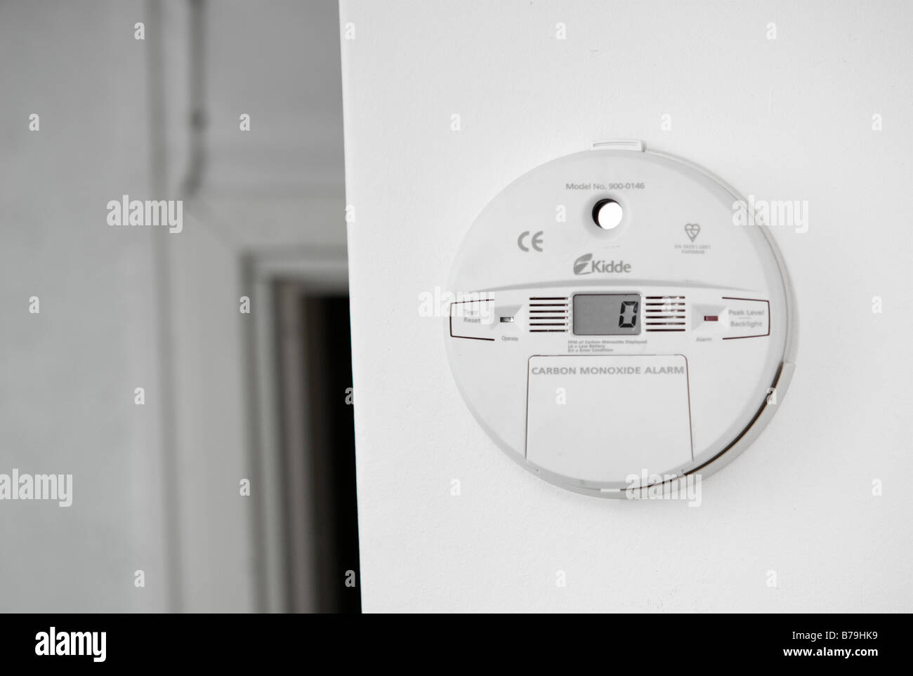 Digital carbon monoxide detector Stock Photo