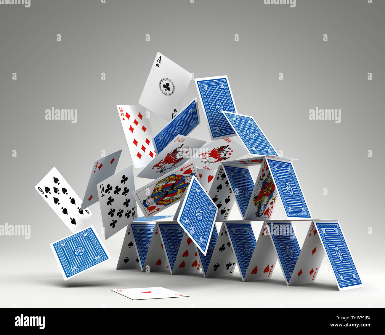 House of cards falling hi-res stock photography and images - Alamy