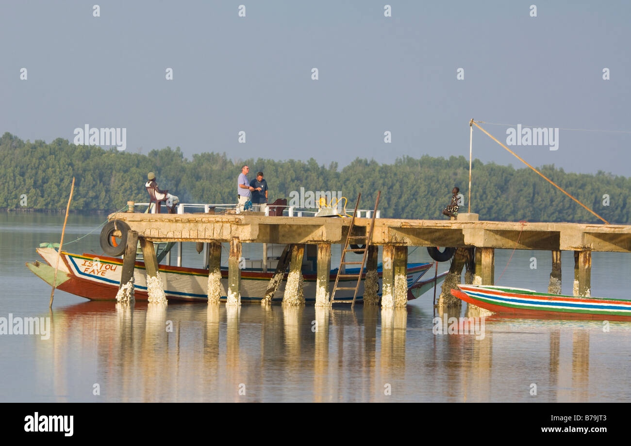 Jetty Tendaba Camp The Gambia Stock Photo