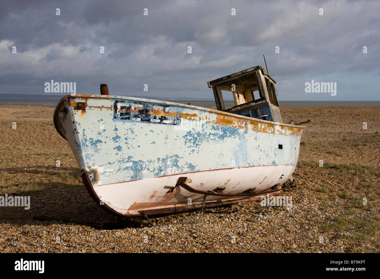 Old fishing boat, Dungeness, Kent Stock Photo - Alamy