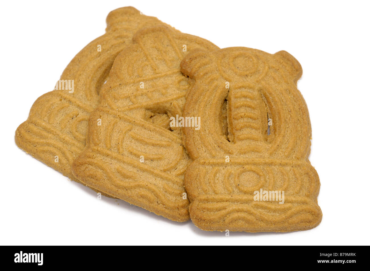 Spekulatius, Speculaas, Spéculoos, (Spice Biscuits/Cookies) Stock Photo