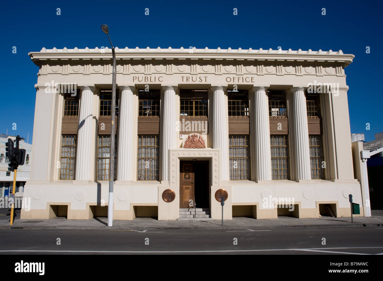 Art Deco Public Trust Office in Napier NZ Stock Photo