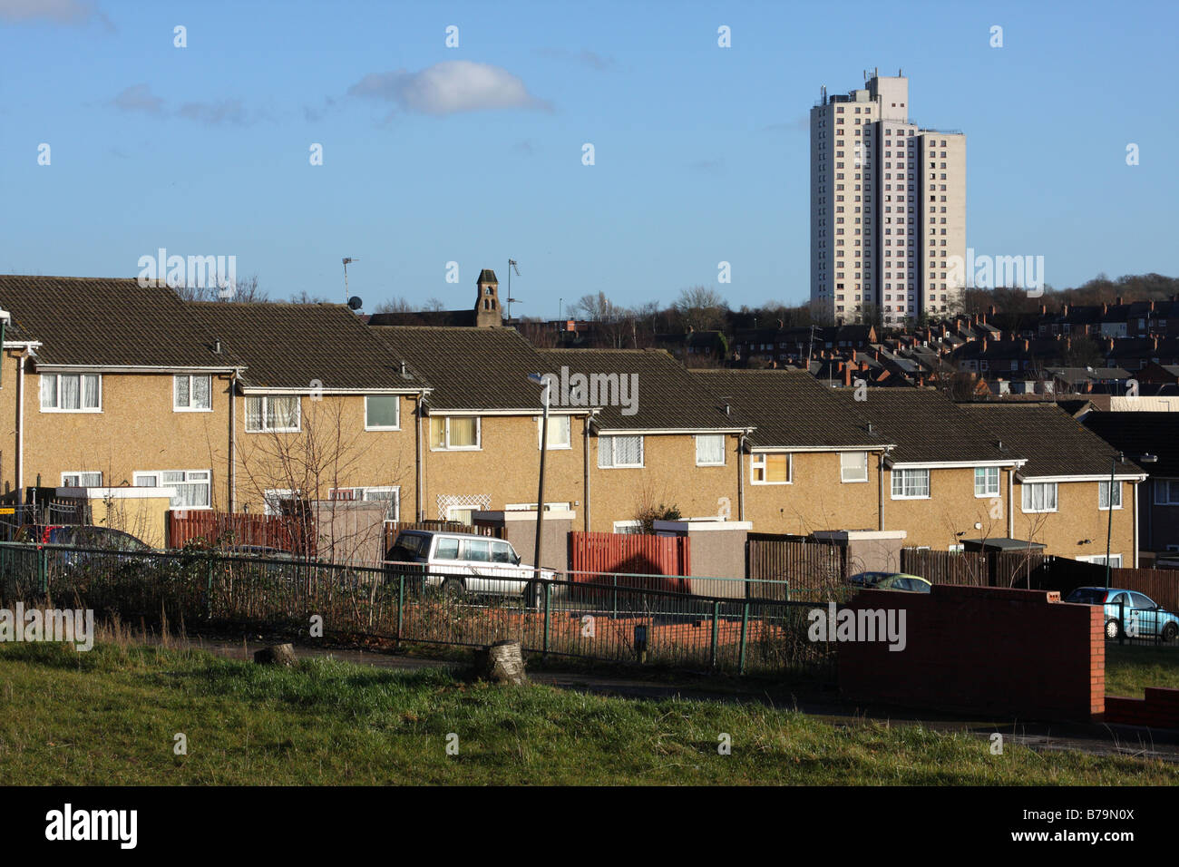 Social housing in the St Ann's area of Nottingham, England, U.K. Stock Photo