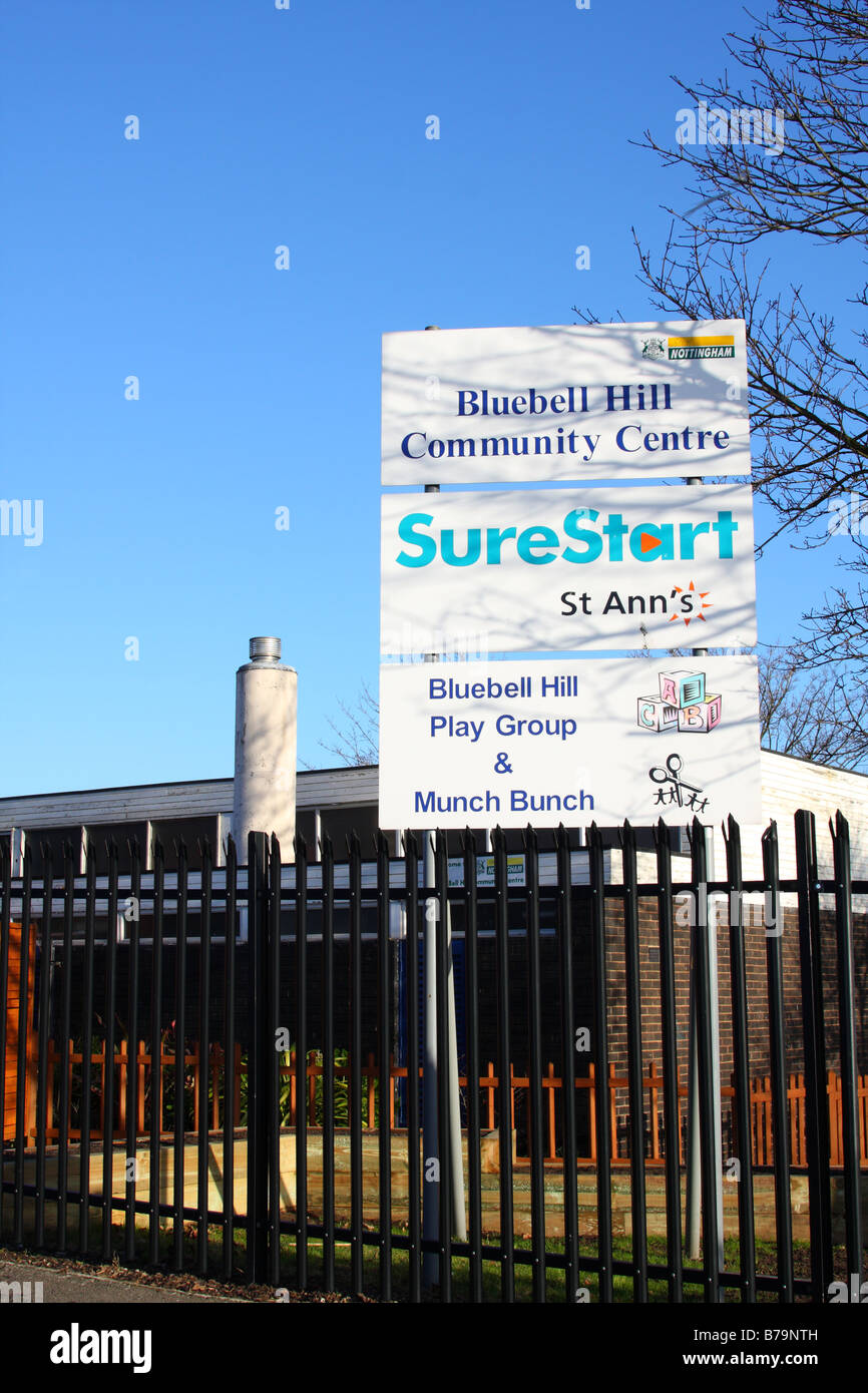 Sure Start, Bluebell Hill Community Centre, St Ann's, Nottingham, England, U.K. Stock Photo