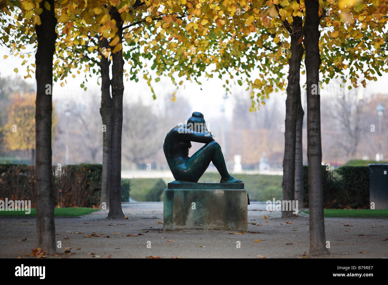 Statue in the Tuileries Garden in Paris Stock Photo