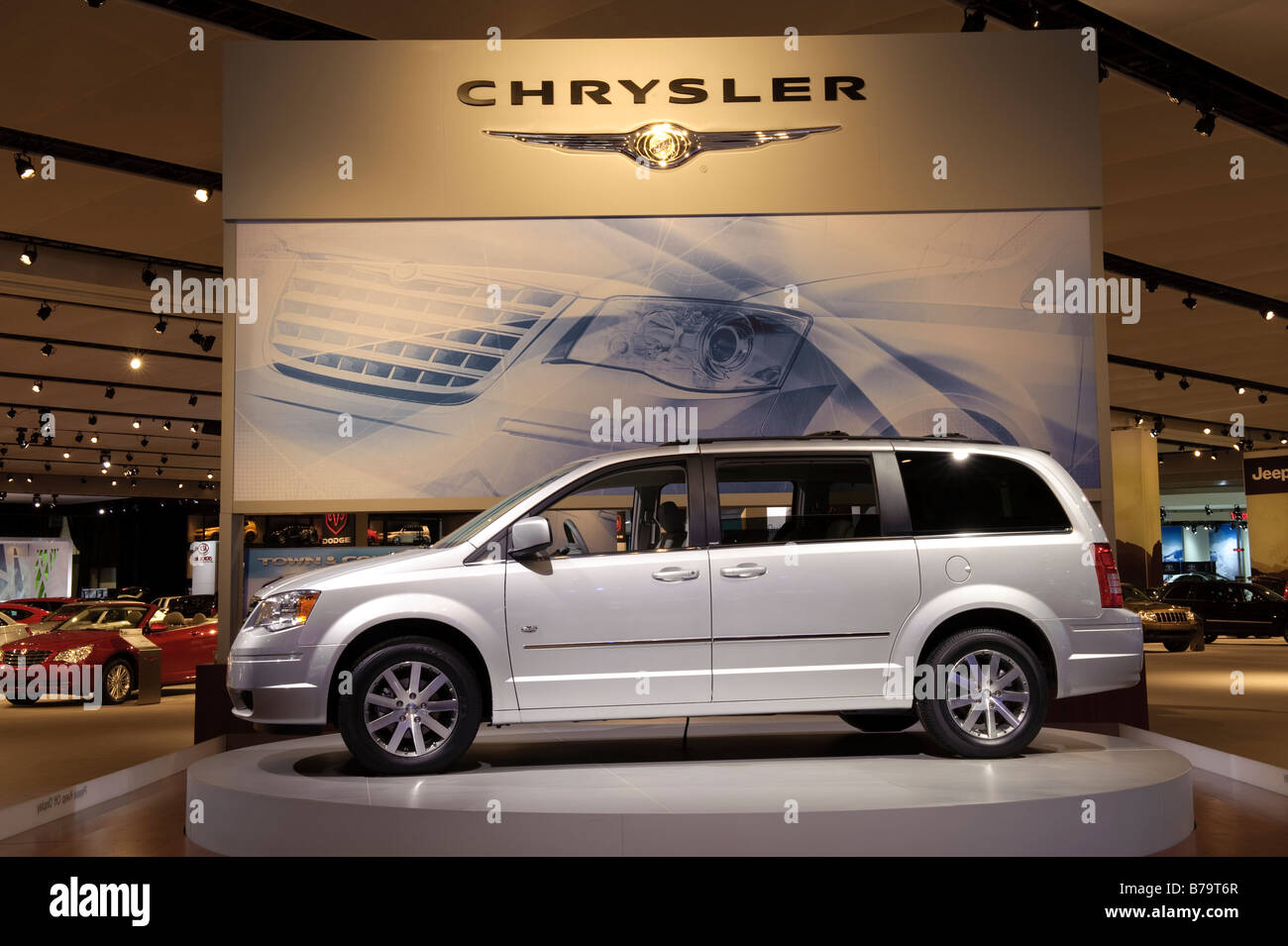 2009 Chrysler Town and Country minivan at the North American International Auto Show in Detroit Michigan 2009 Stock Photo
