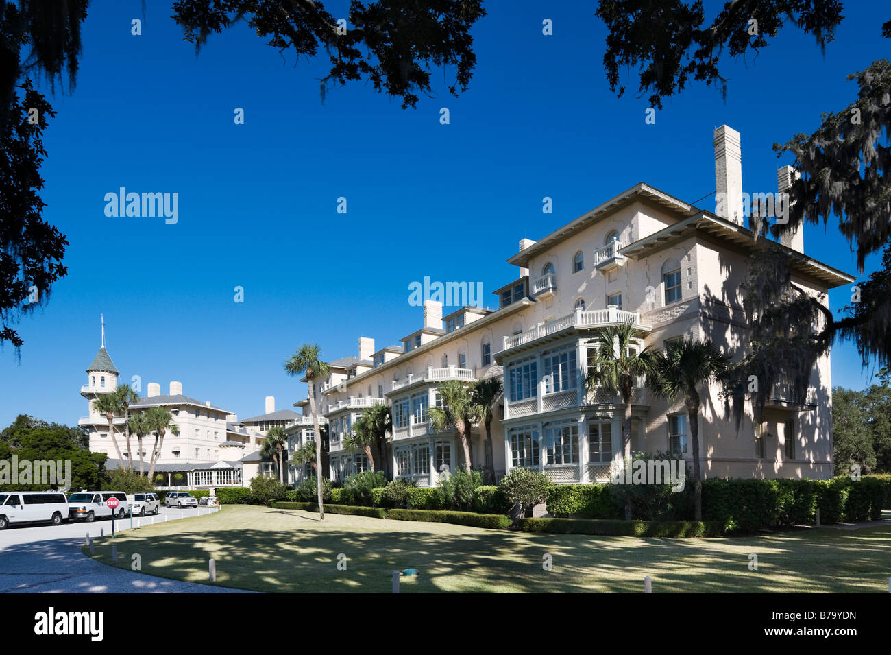 The Main Clubhouse of the Jekyll Island Club (formerly an exclusive private club and now a hotel), Jekyll Island, Georgia Stock Photo