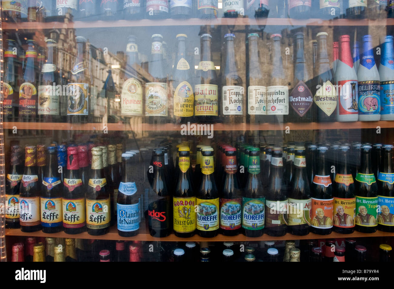 Variety Of Belgian Beers Stock Photo - Alamy