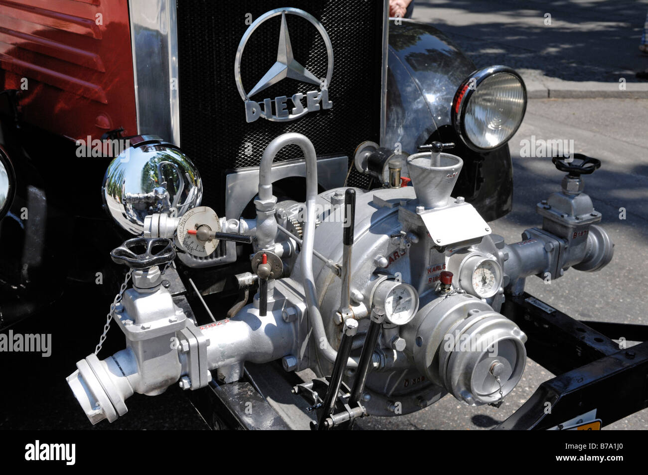 Old mercedes fire truck hires stock photography and images Alamy