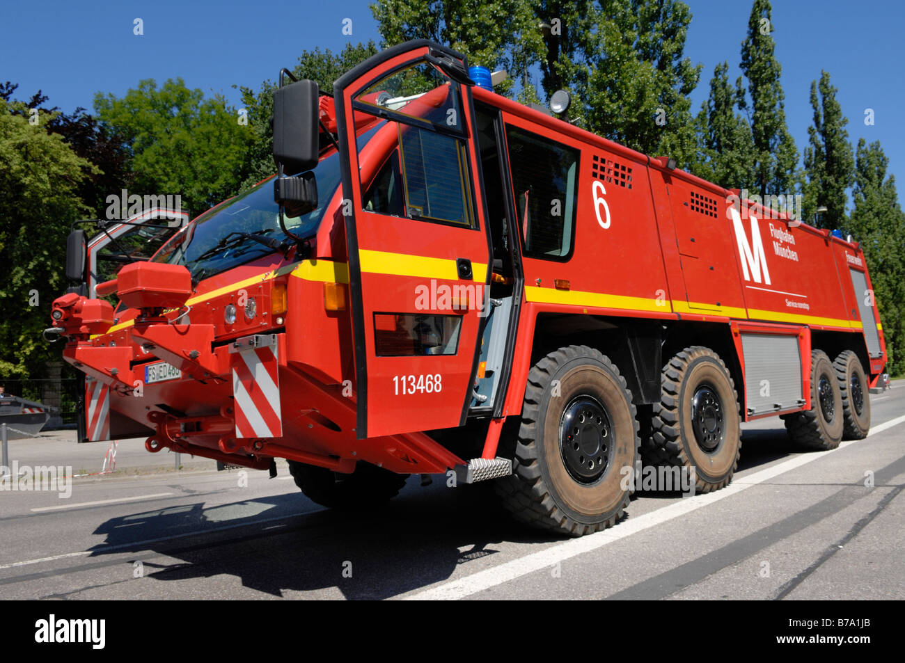 Airport fire brigade Stock Photo