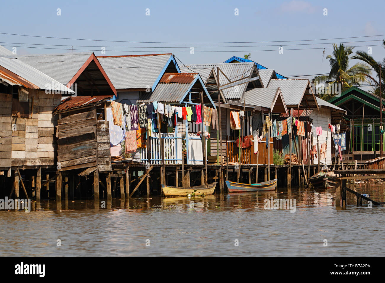 Stilt houses, Banjarmasin, South Kalimantan, Borneo, Indonesia, South
