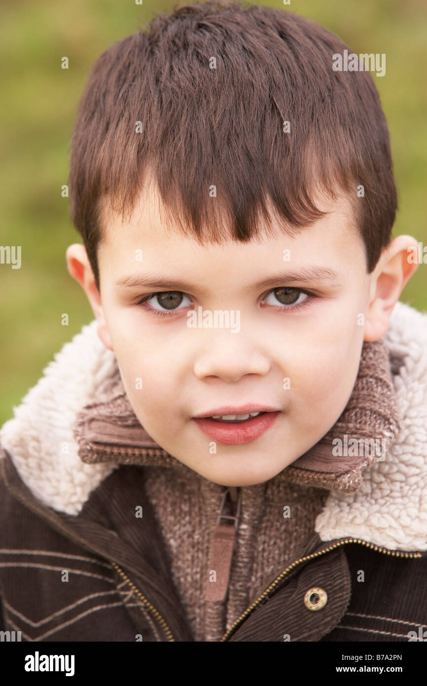 Portrait Of Young Boy Stock Photo - Alamy
