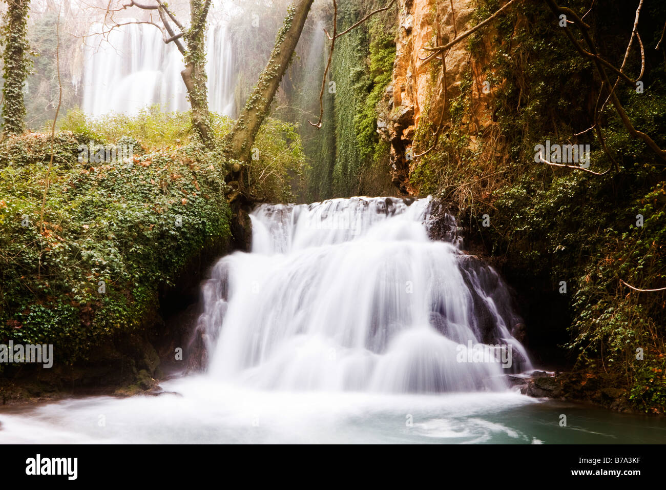 Beautiful waterfalls in the forest Stock Photo - Alamy