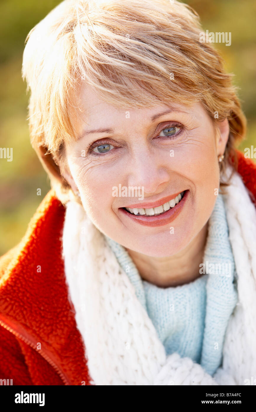Portrait Of Senior Woman Smiling Stock Photo - Alamy